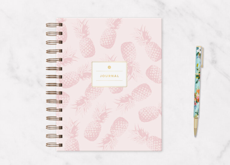 The Undated Fertility in Focus planner in Pink Pineapple